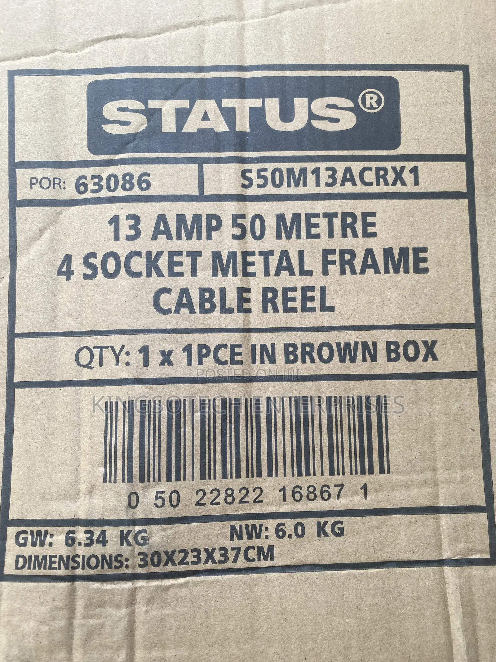 Extension Cable 13amps X 50metres Pure Copper Cable