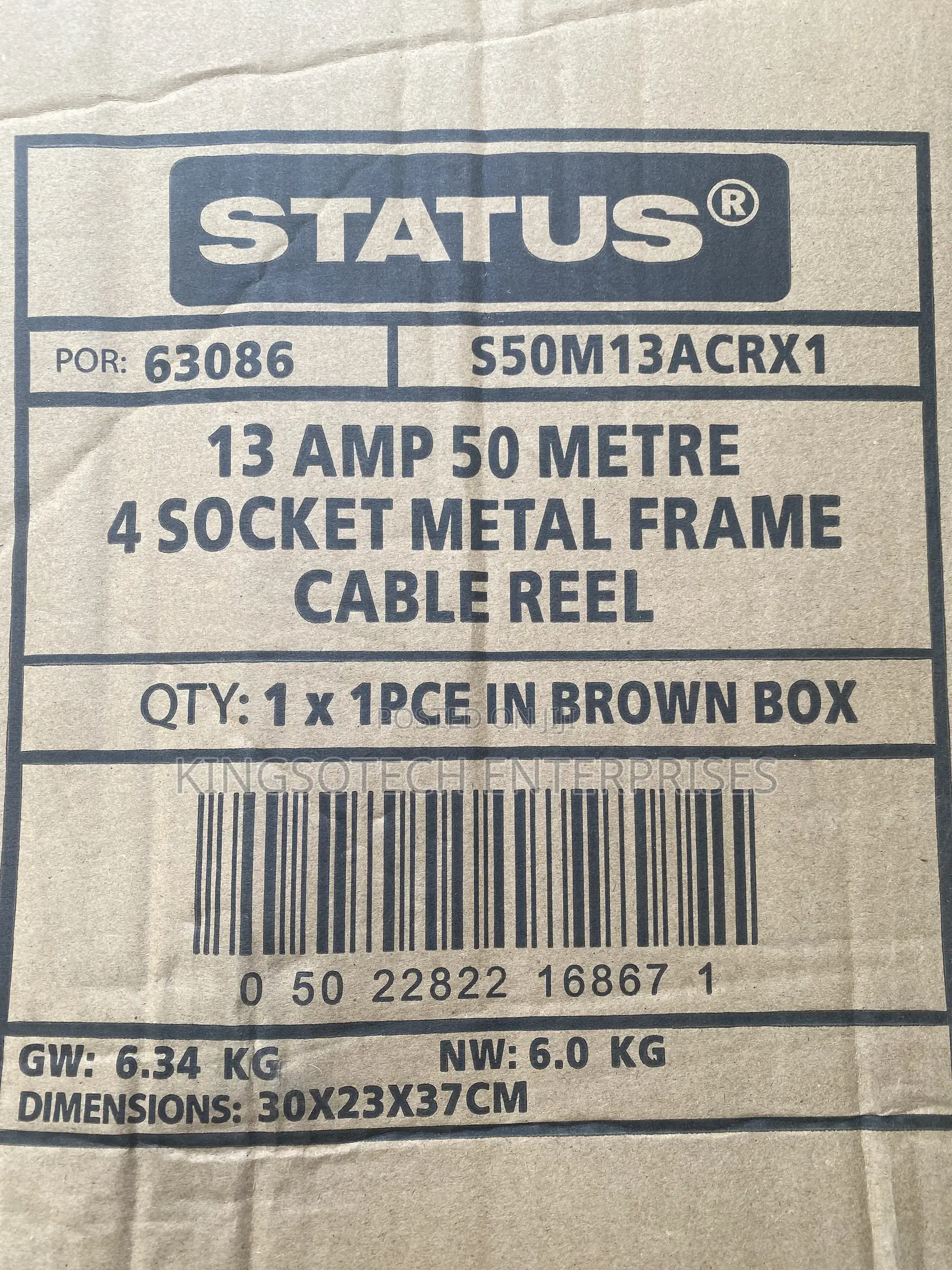 Extension Cable 13amps X 50metres Pure Copper Cable