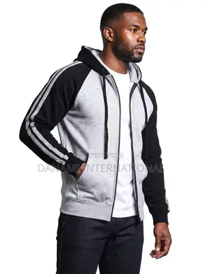 Raglan Hoodie Jacket Design - Ash Black