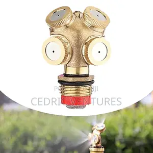 Brass Spray Nozzle 1/2" Male 4-Holes Garden Sprinklers Mister Head