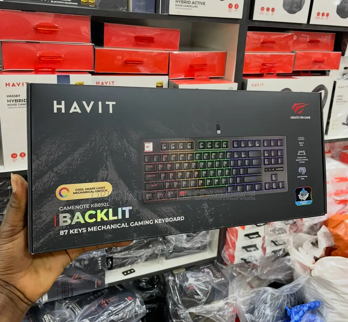 Gamenote Kb892l RGB Backlit 87-Keys Mechanical Gaming Keyboard