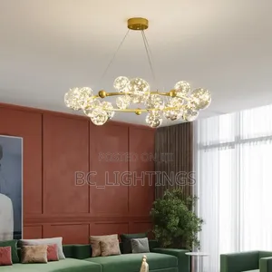 Nordic Ring Lamp Romantic Star Chandelier Glass Ball Hanging Light