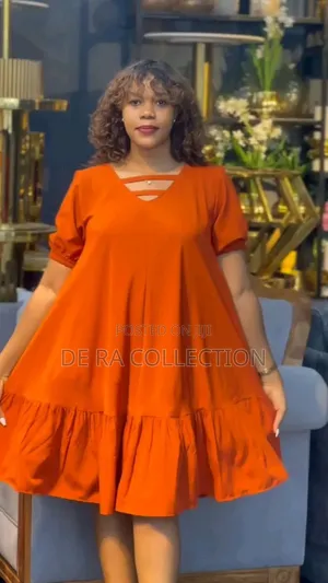 A v Neck Unique and Simple Gown