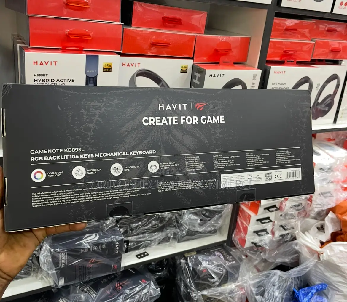 Gamenote Kb893l RGB Backlit 104 Keys Mechanical Keyboard
