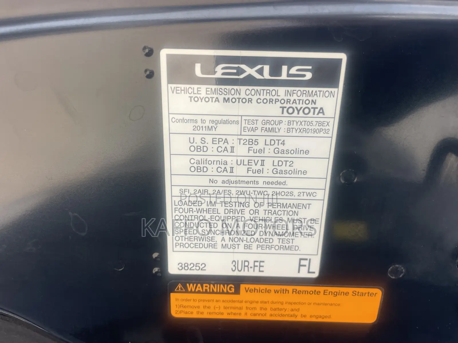 Lexus LX 570 2011 Black