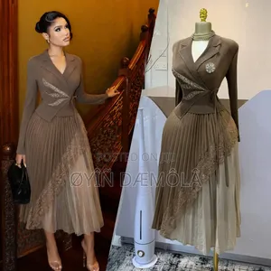 Classiest Embroidered Lace Splicing Miyaki Dress