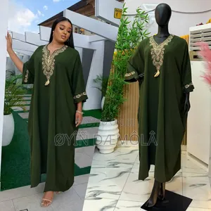 Luxury Turkey Rich Auntie Embroidered Bubu Gown