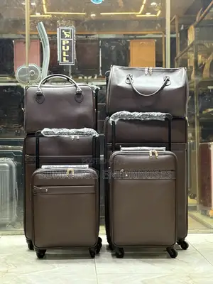 Leather Wide Poll Luggage