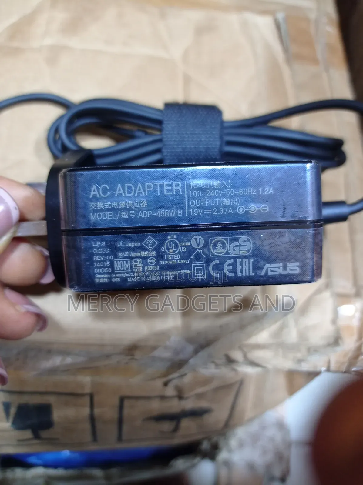 Asus Laptop Charger 19v - 2.37 .(Direct Charger)