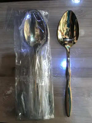 6pcs Spiral Gold and Silver Eating Spoon