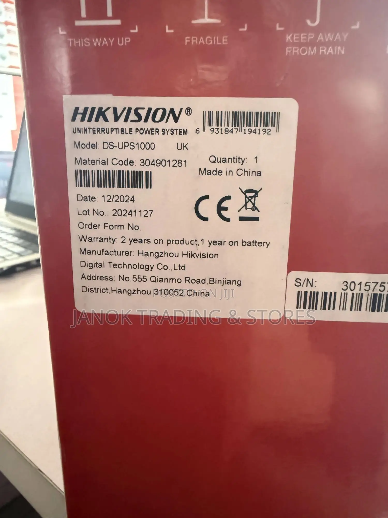 1000va Hikvison Ups