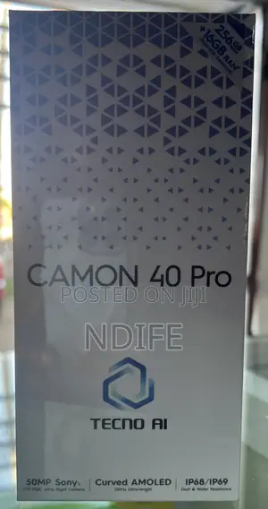 New Tecno Camon 40 Pro 4G 256 GB Black