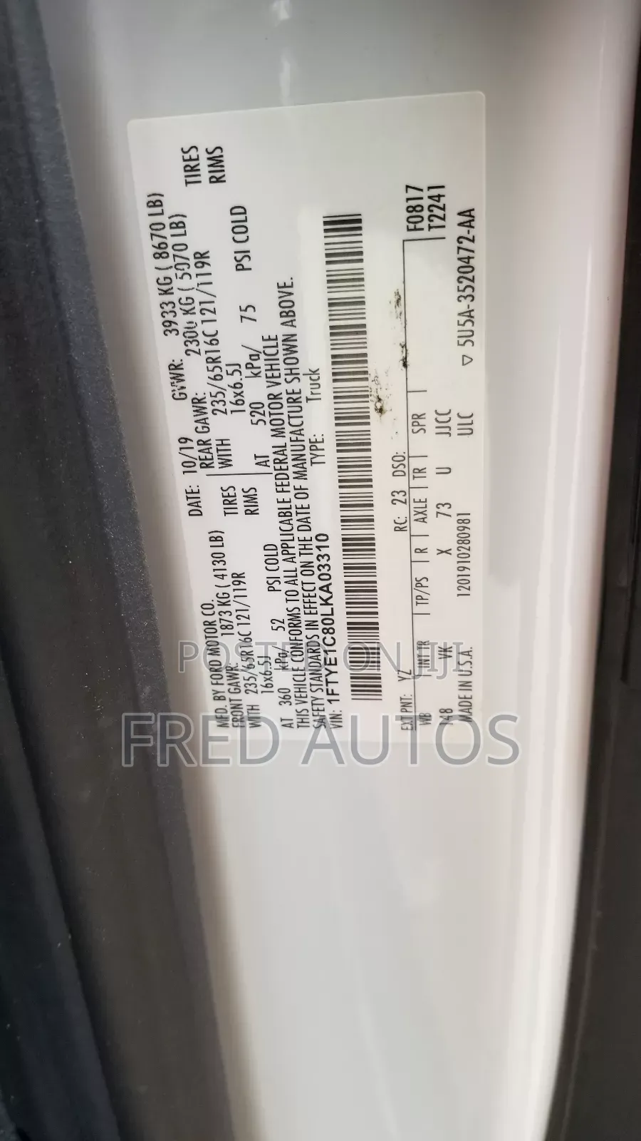 Ford Transit 2020 White