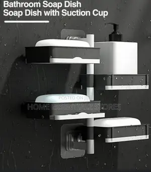 4-layer Rotating Wall-mounted Soap Holder - Bathroom Soap Rack