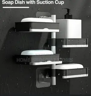 4-layer Rotating Wall-mounted Soap Holder - Bathroom Soap Rack