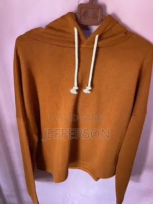 * Rust Brown Cropped Hoodie