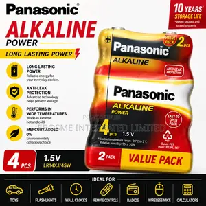 Panasonic Alkaline Batteries – 4 Pieces Pack