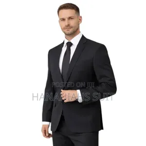 Fitted Black 2piece Suit