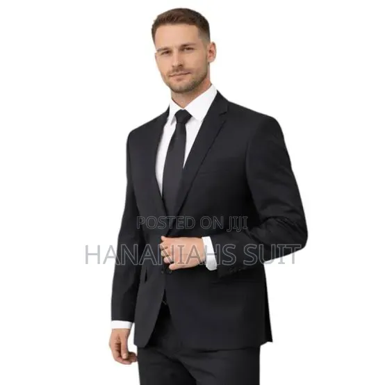 Fitted Black 2piece Suit