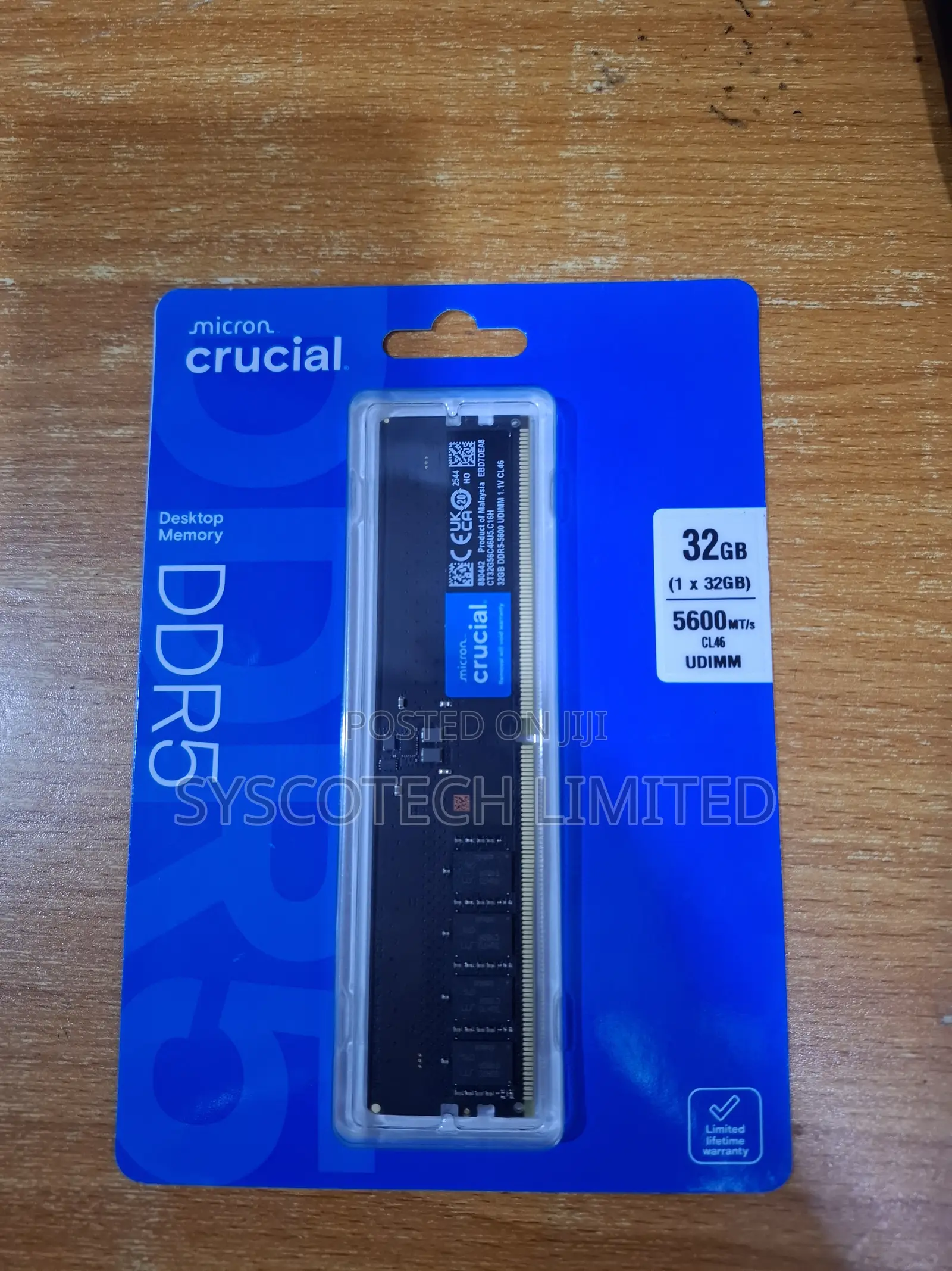 Crucial 32gb Ram 5600mt/S Ddr5