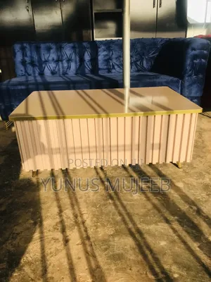 Modern Center Table Set (White Gold)