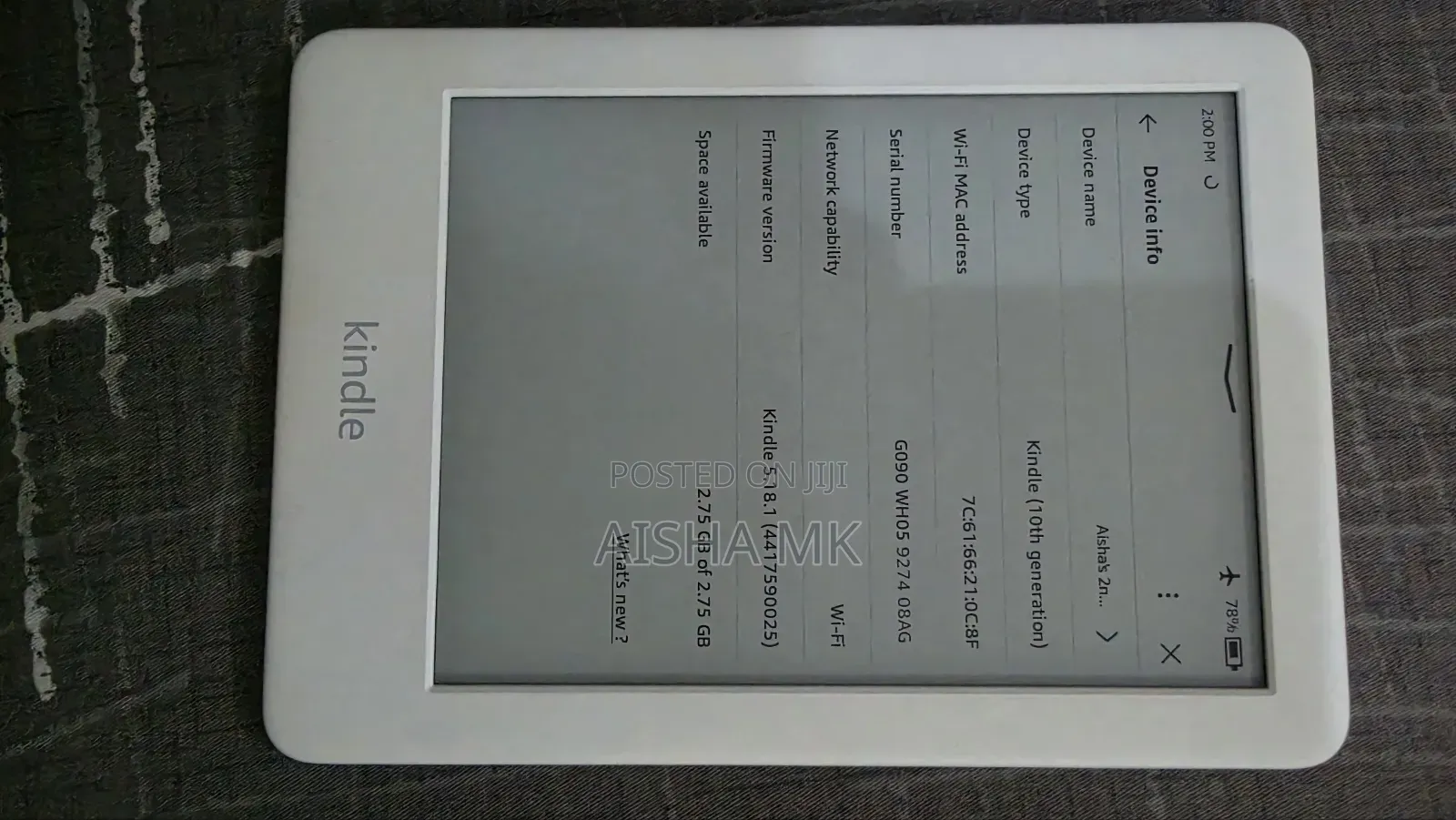Amazon Kindle Paperwhite 4 GB White