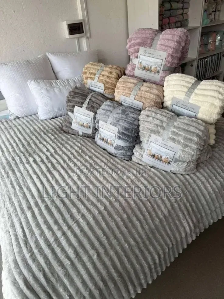Cool Coloured Fur Rabbit Blanket