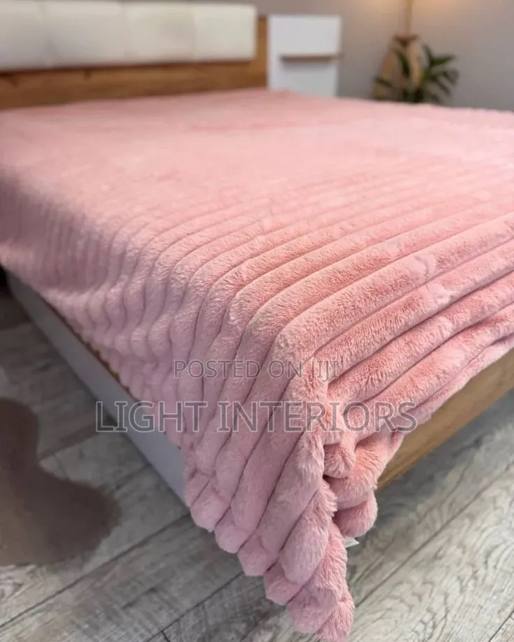 Cool Coloured Fur Rabbit Blanket