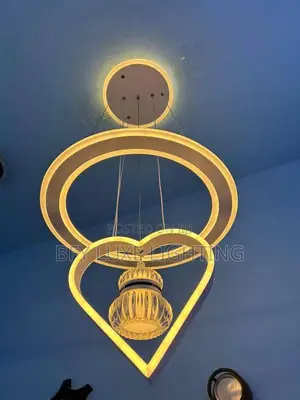 Luxury Heart Ring Led Chandelier – Modern Romantic Ceiling Light