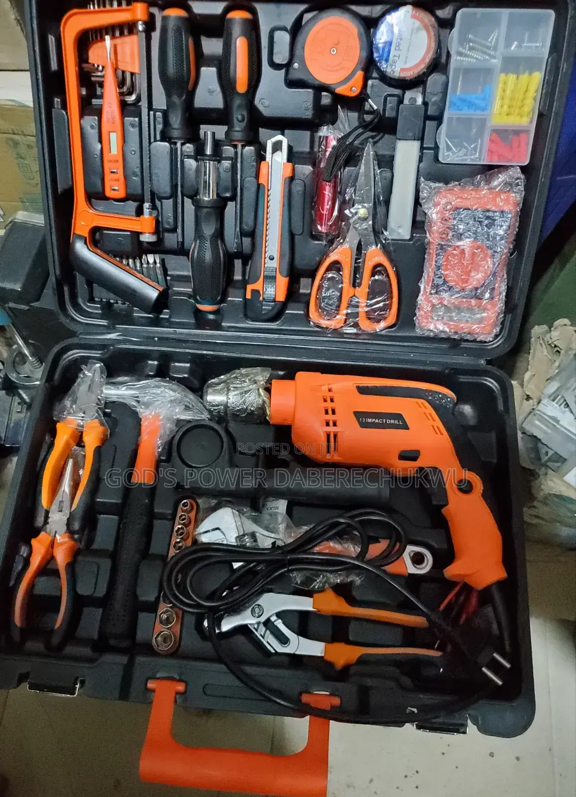 Electric Drill And Hand Tool Repair Set