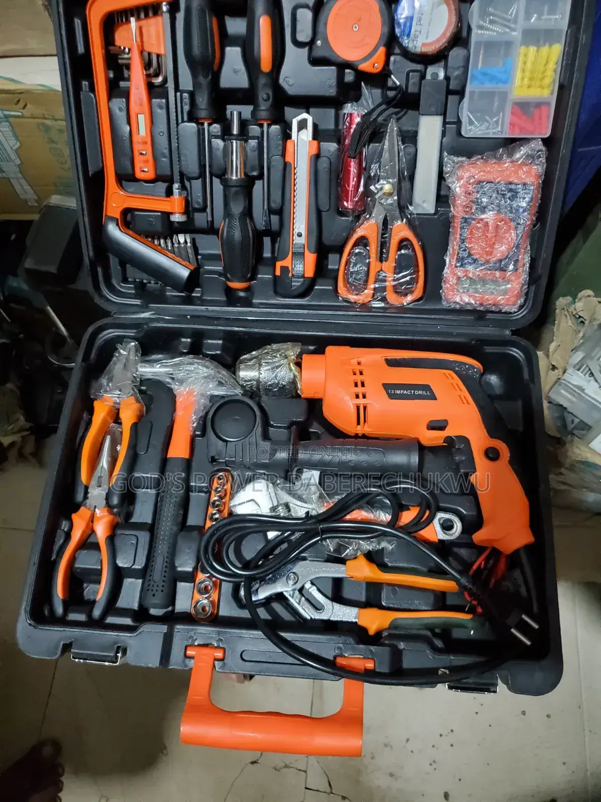Electric Drill And Hand Tool Repair Set