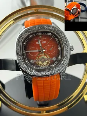 Patek Philippe Rubber Strap Watches Transparent Back