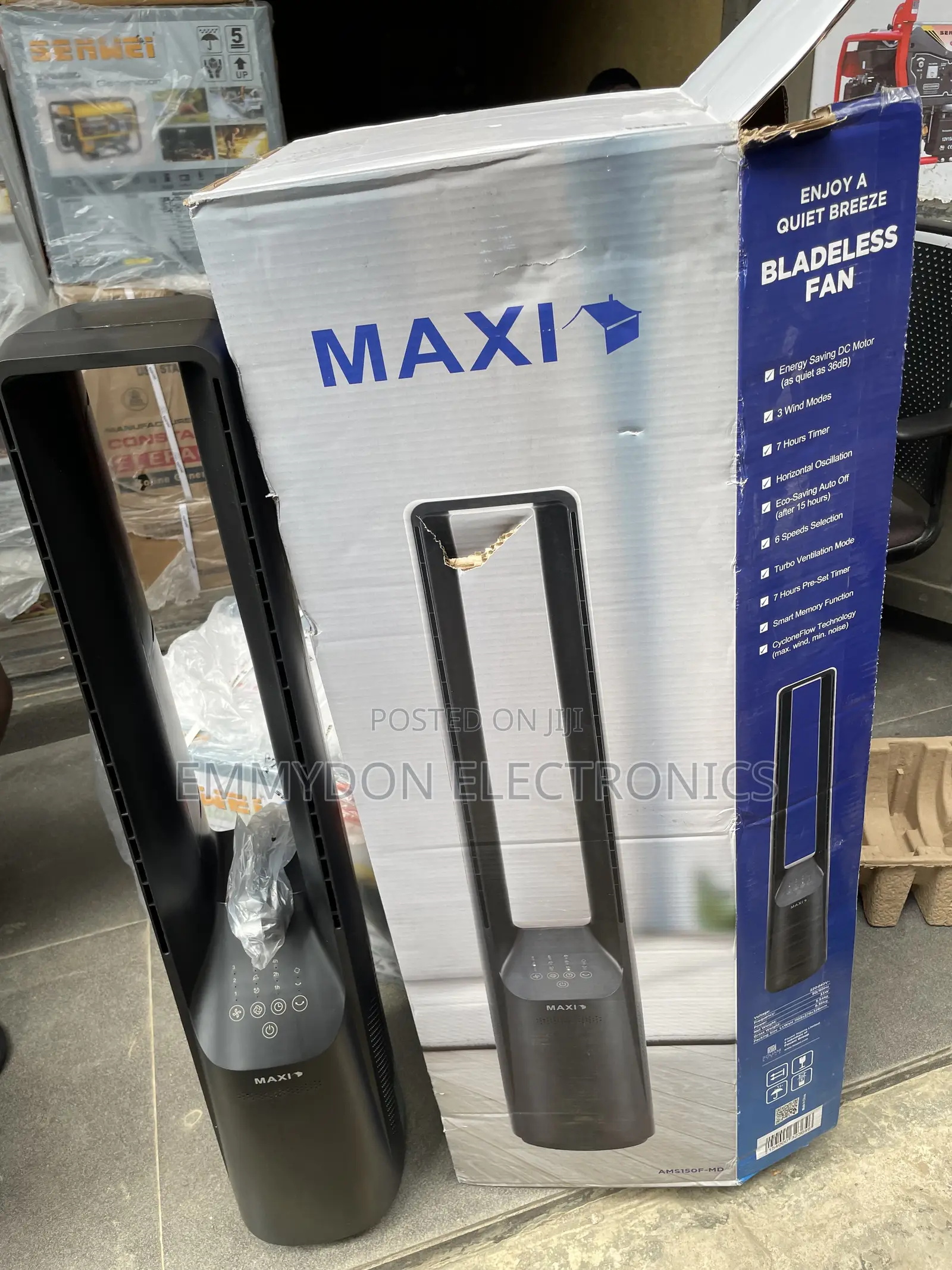 Maxi Bladeless Fan Powerful, Quiet and Modern