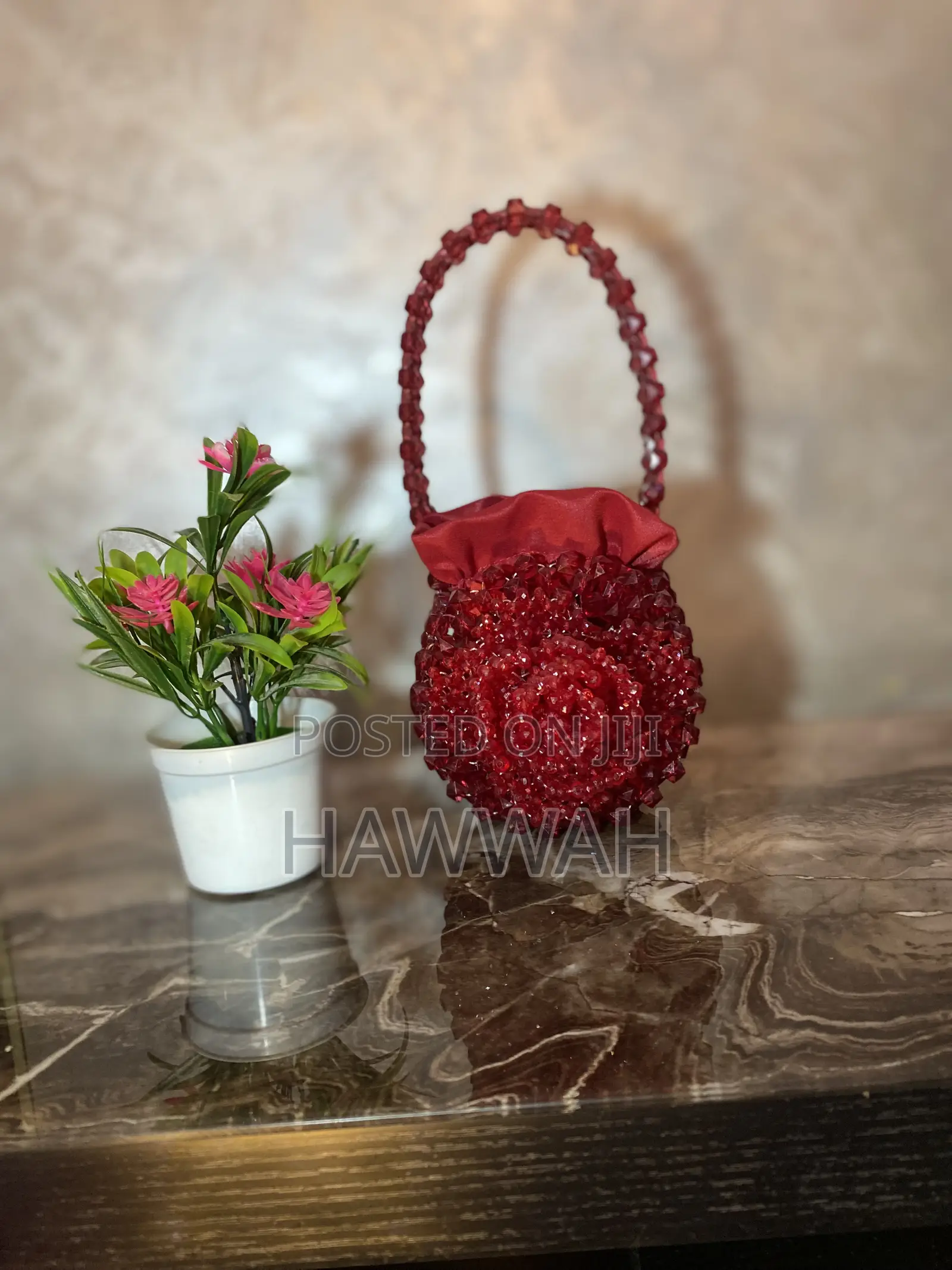 Beaded Bag ( Ruby Bloom)