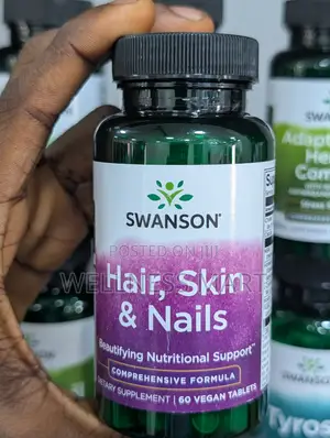 Swanson Hair Skin Nails 60 Tabs | No Biotin Breakouts! | Lagos
