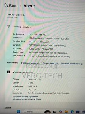 Laptop Dell Latitude 5530 16GB Intel Core i7 SSD 512GB