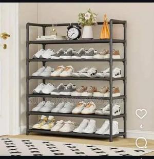 6layers Shoe Rack Plain Black