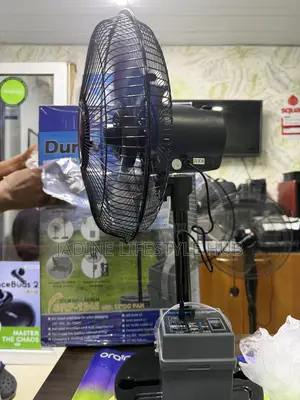 Dura Volts 5-in-1 Solar Power Rechargeable Pack + 12" Dc Pedestal Fan