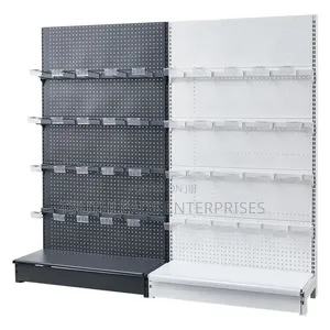 Supermarket Shelve With Strong Hanging Hooks and Beams.