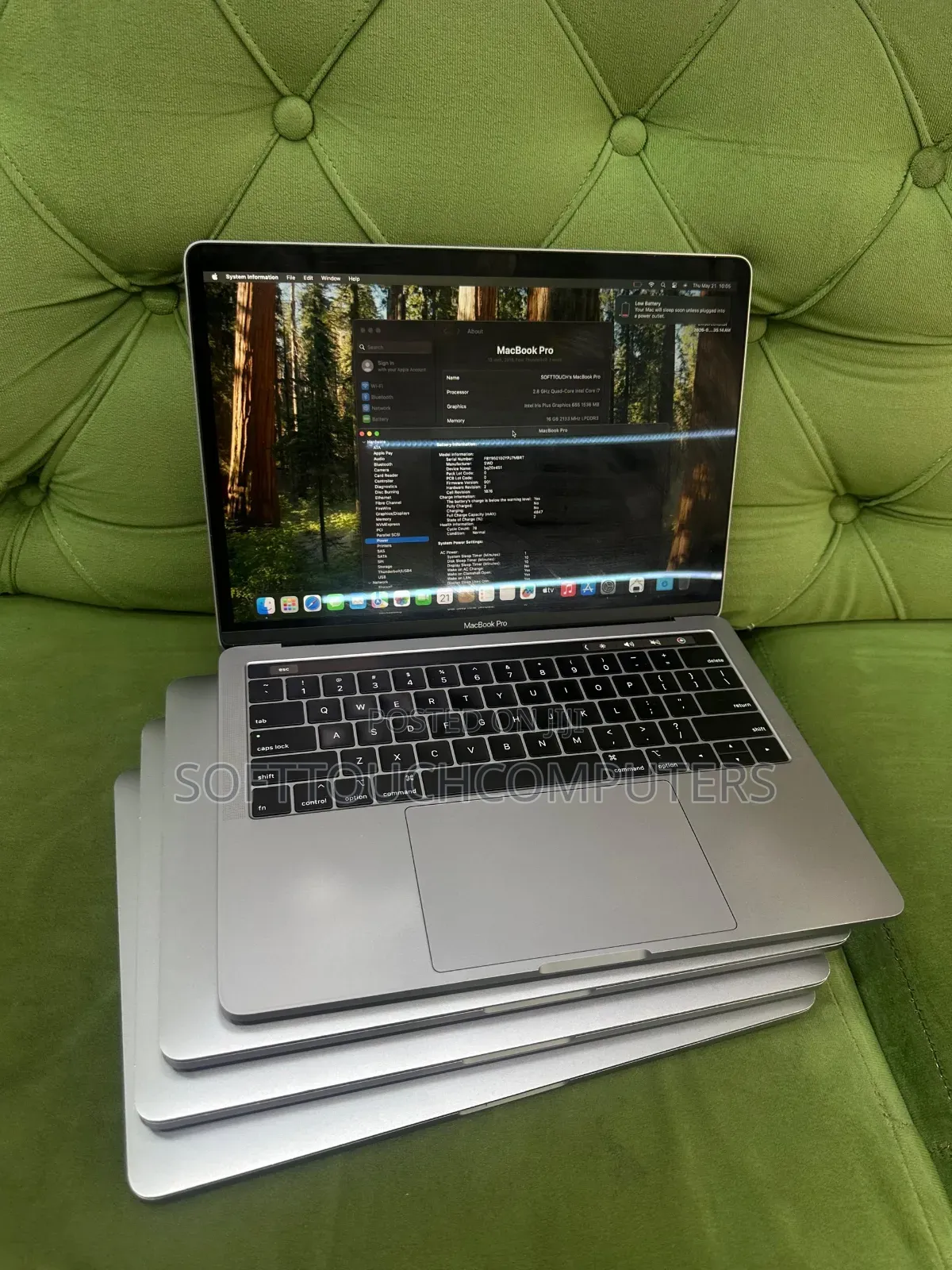 Laptop Apple MacBook Pro 2019 16GB Intel Core i7 SSD 512GB