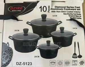 Diamond Series Cast Aluminum Cookware Set With Nonstick Coasted In
