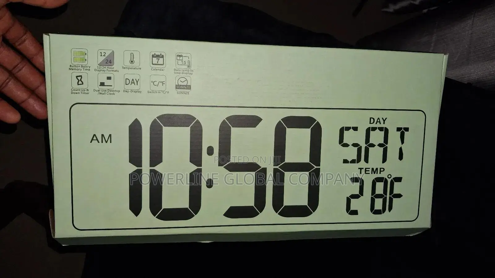 Digital Wall Clock With Count Down/ Alarm/ Bluetooth/ Battery/ Remote