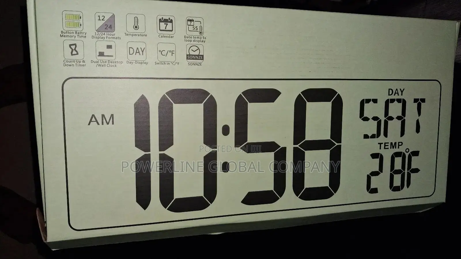 Digital Wall Clock With Count Down/ Alarm/ Bluetooth/ Battery/ Remote