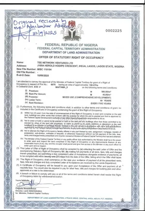 100.7hectares *Mixed Comprehensive Development Land* Maitama Ll