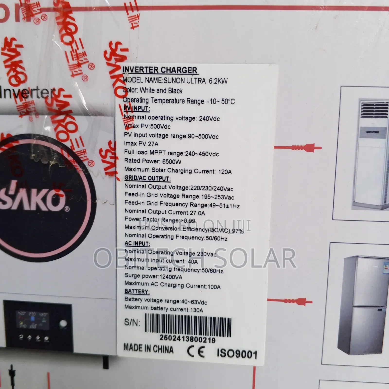 6.2kva 48v Sako Solar Inverter