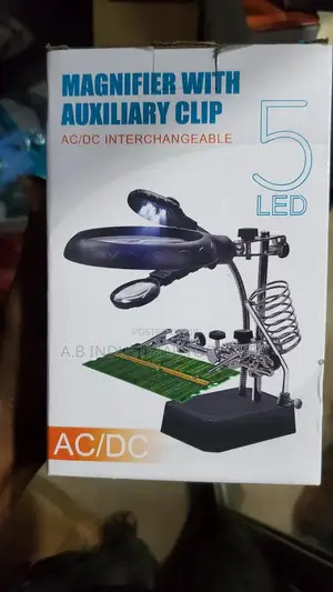 Generic 5 Led Magnifier Soldering Station With Auxilia