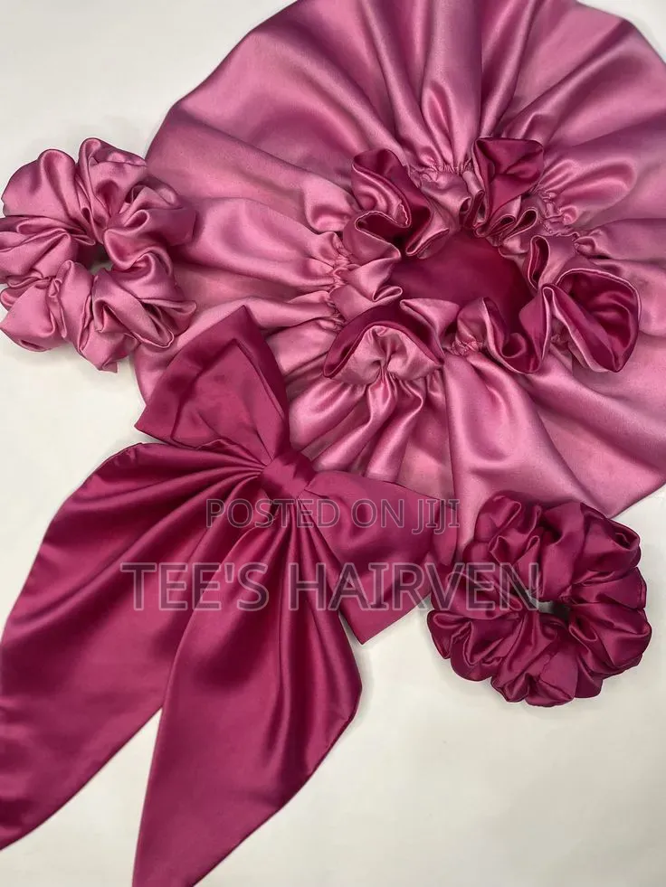 Satin Hair Bonnets Combo