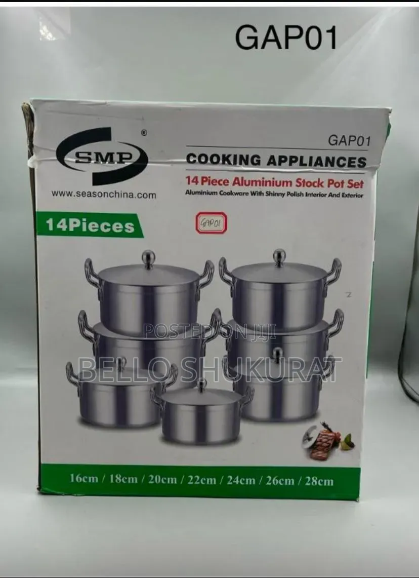 14pcs Aluminum Cookware Pot