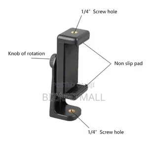 360 Rotating Phone Clip Tripod Mount Adapter