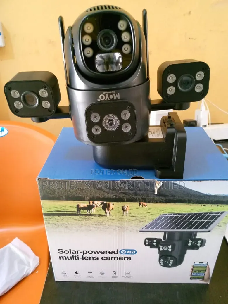 Solar PTZ 4 Lens CCTV Camera